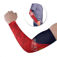 Custom Bailiwick of Jersey Cricket Arm Sleeves Jer Lions Champion Red Version - Wonder Print Shop