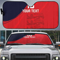 Custom Bailiwick of Jersey Cricket Auto Sun Shade Jer Lions Champion Red Version - Wonder Print Shop