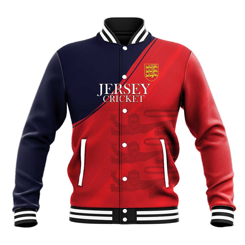 Custom Bailiwick of Jersey Cricket Baseball Jacket Jer Lions Champion Red Version - Wonder Print Shop