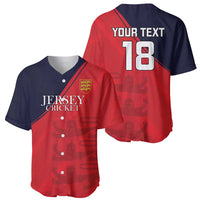 Custom Bailiwick of Jersey Cricket Baseball Jersey Jer Lions Champion Red Version - Wonder Print Shop