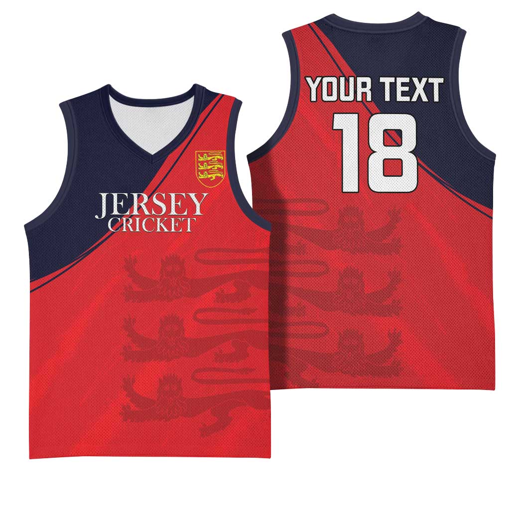 Custom Bailiwick of Jersey Cricket Basketball Jersey Jer Lions Champion Red Version - Wonder Print Shop