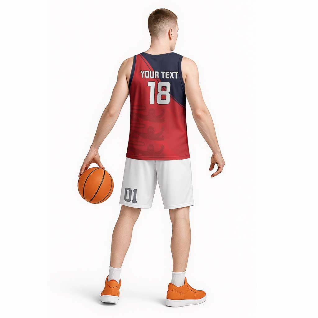 Custom Bailiwick of Jersey Cricket Basketball Jersey Jer Lions Champion Red Version - Wonder Print Shop