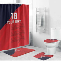 Custom Bailiwick of Jersey Cricket Bathroom Set Jer Lions Champion Red Version - Wonder Print Shop