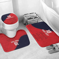 Custom Bailiwick of Jersey Cricket Bathroom Set Jer Lions Champion Red Version - Wonder Print Shop