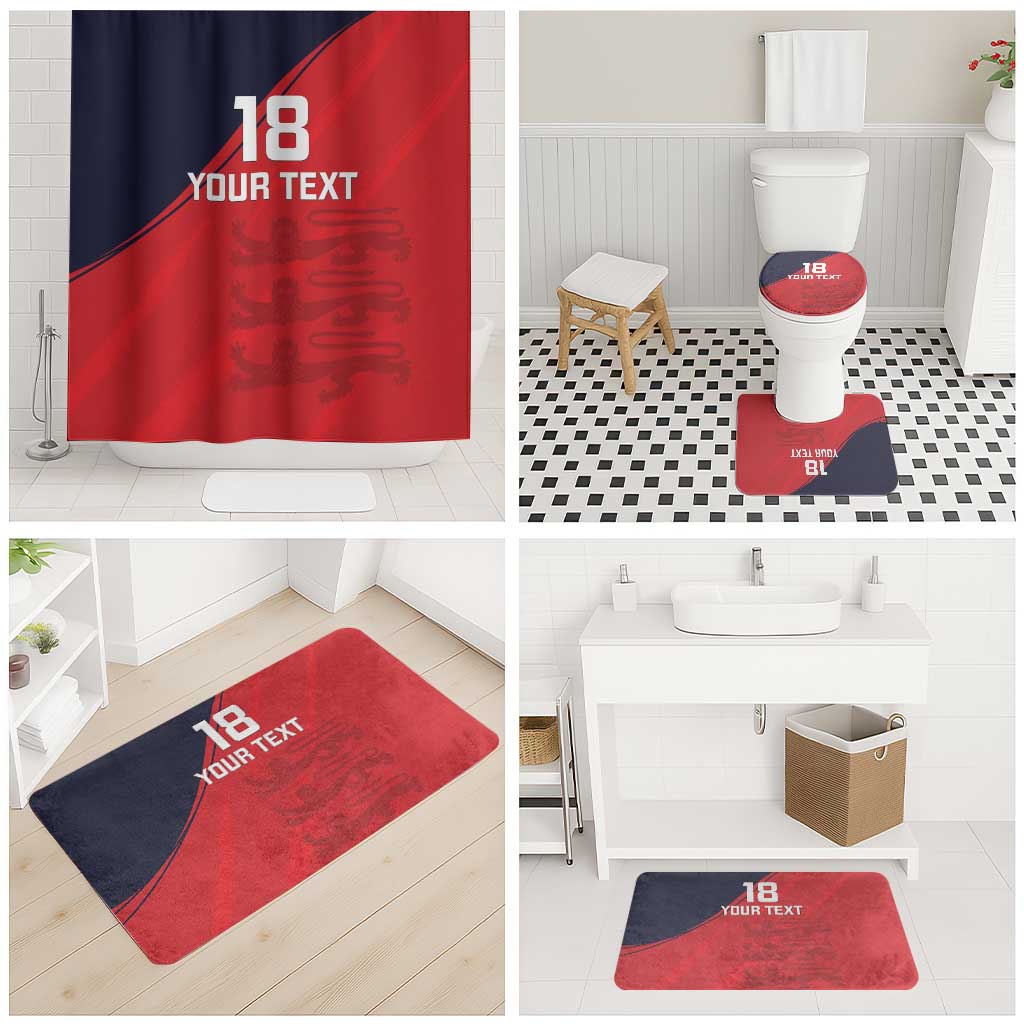 Custom Bailiwick of Jersey Cricket Bathroom Set Jer Lions Champion Red Version - Wonder Print Shop