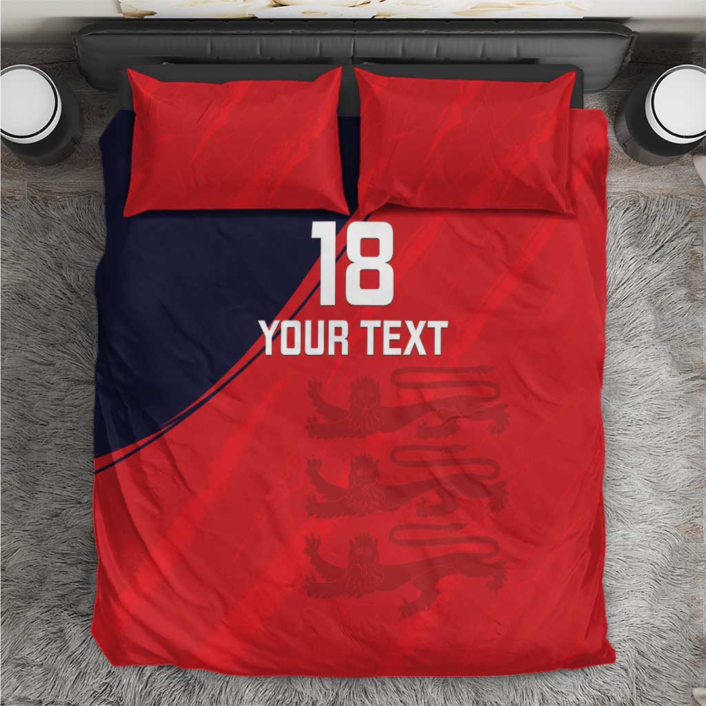 Custom Bailiwick of Jersey Cricket Bedding Set Jer Lions Champion Red Version - Wonder Print Shop