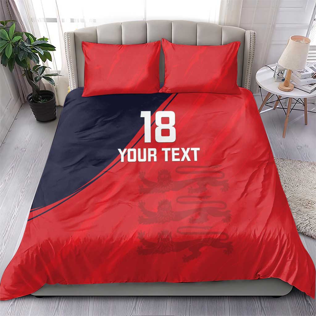 Custom Bailiwick of Jersey Cricket Bedding Set Jer Lions Champion Red Version - Wonder Print Shop