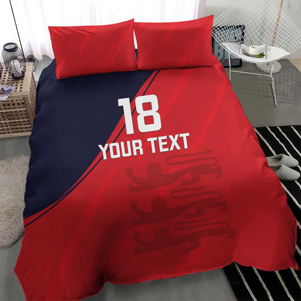 Custom Bailiwick of Jersey Cricket Bedding Set Jer Lions Champion Red Version - Wonder Print Shop