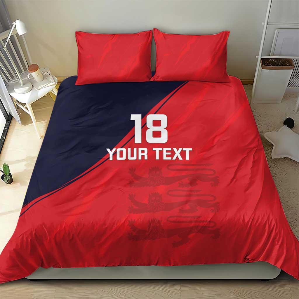 Custom Bailiwick of Jersey Cricket Bedding Set Jer Lions Champion Red Version - Wonder Print Shop