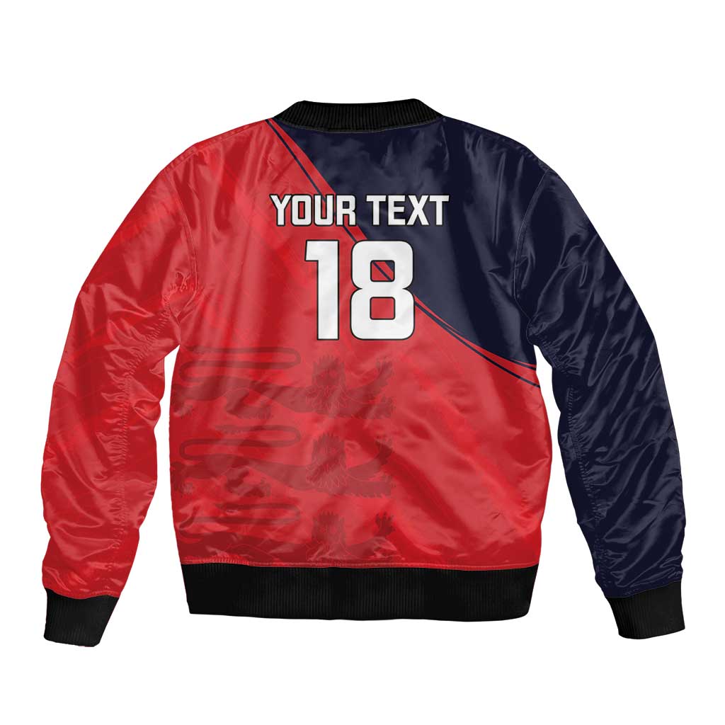 Custom Bailiwick of Jersey Cricket Bomber Jacket Jer Lions Champion Red Version - Wonder Print Shop