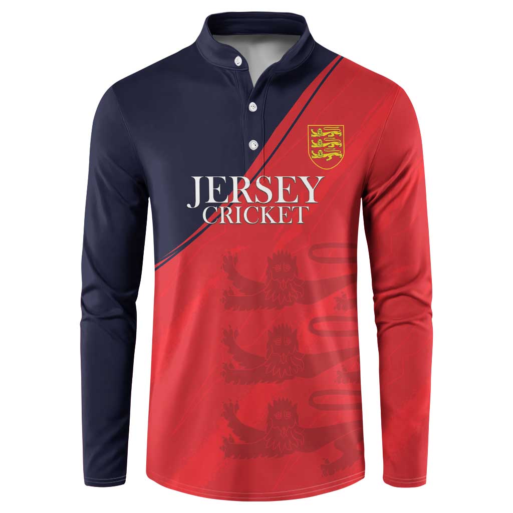 Custom Bailiwick of Jersey Cricket Button Sweatshirt Jer Lions Champion Red Version - Wonder Print Shop