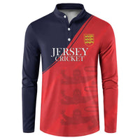Custom Bailiwick of Jersey Cricket Button Sweatshirt Jer Lions Champion Red Version - Wonder Print Shop
