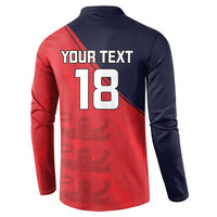 Custom Bailiwick of Jersey Cricket Button Sweatshirt Jer Lions Champion Red Version - Wonder Print Shop