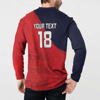 Custom Bailiwick of Jersey Cricket Button Sweatshirt Jer Lions Champion Red Version - Wonder Print Shop