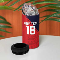 Custom Bailiwick of Jersey Cricket 4 in 1 Can Cooler Tumbler Jer Lions Champion Red Version - Wonder Print Shop