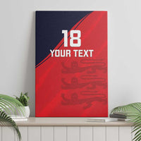 Custom Bailiwick of Jersey Cricket Canvas Wall Art Jer Lions Champion Red Version - Wonder Print Shop