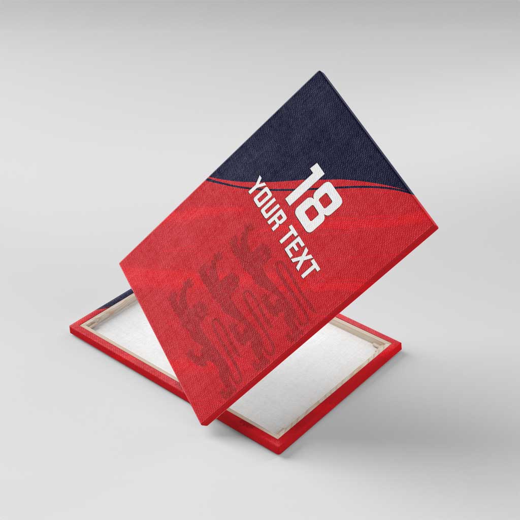 Custom Bailiwick of Jersey Cricket Canvas Wall Art Jer Lions Champion Red Version - Wonder Print Shop