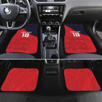 Custom Bailiwick of Jersey Cricket Car Mats Jer Lions Champion Red Version - Wonder Print Shop