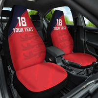 Custom Bailiwick of Jersey Cricket Car Seat Cover Jer Lions Champion Red Version - Wonder Print Shop