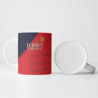 Custom Bailiwick of Jersey Cricket Ceramic Mug Jer Lions Champion Red Version - Wonder Print Shop