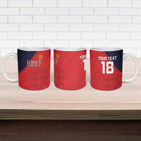 Custom Bailiwick of Jersey Cricket Ceramic Mug Jer Lions Champion Red Version - Wonder Print Shop