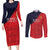 Custom Bailiwick of Jersey Cricket Couples Matching Long Sleeve Bodycon Dress and Long Sleeve Button Shirt Jer Lions Champion Red Version - Wonder Print Shop