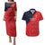 Custom Bailiwick of Jersey Cricket Couples Matching Puletasi and Hawaiian Shirt Jer Lions Champion Red Version - Wonder Print Shop