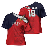 Custom Bailiwick of Jersey Cricket Cross Shoulder Shirt Jer Lions Champion Red Version - Wonder Print Shop