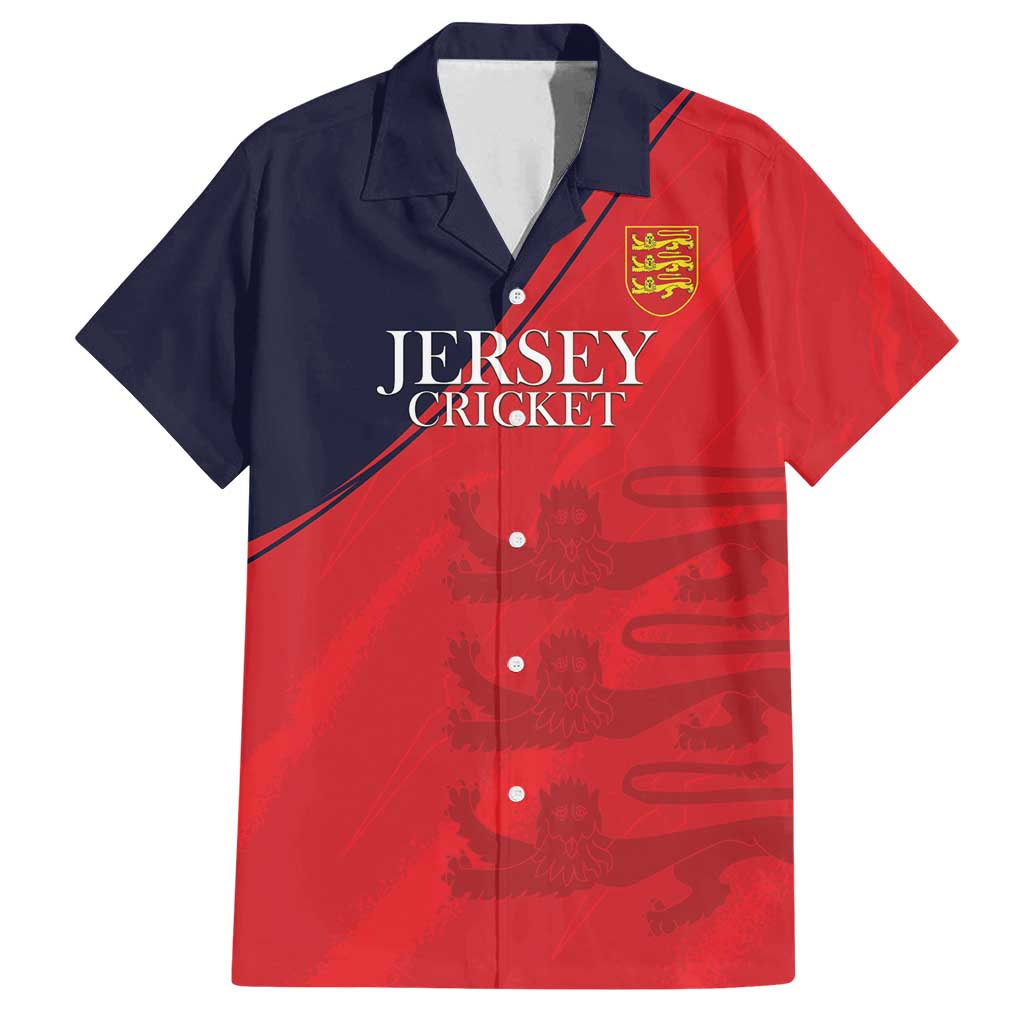 Custom Bailiwick of Jersey Cricket Family Matching Long Sleeve Bodycon Dress and Hawaiian Shirt Jer Lions Champion Red Version - Wonder Print Shop