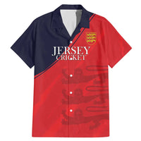 Custom Bailiwick of Jersey Cricket Family Matching Mermaid Dress and Hawaiian Shirt Jer Lions Champion Red Version - Wonder Print Shop