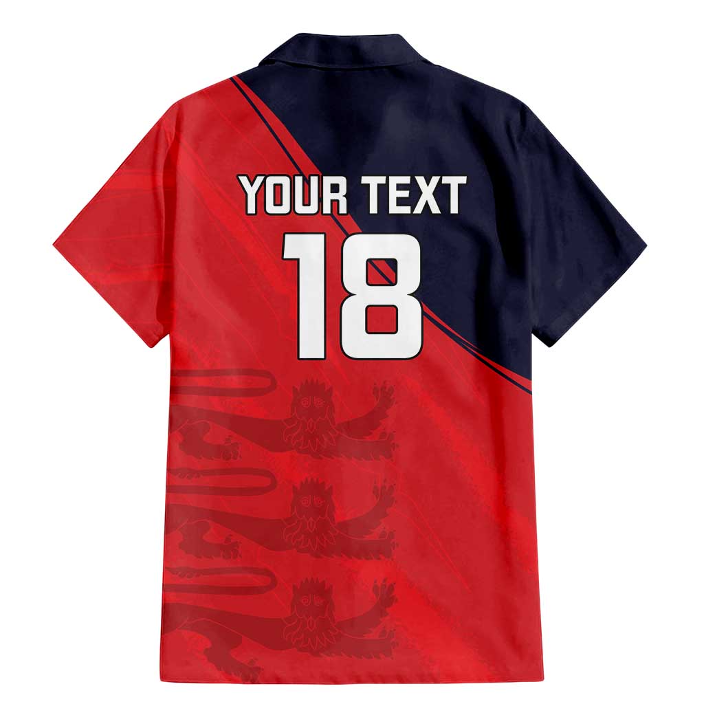 Custom Bailiwick of Jersey Cricket Family Matching Mermaid Dress and Hawaiian Shirt Jer Lions Champion Red Version - Wonder Print Shop