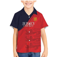 Custom Bailiwick of Jersey Cricket Family Matching Mermaid Dress and Hawaiian Shirt Jer Lions Champion Red Version - Wonder Print Shop