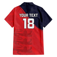 Custom Bailiwick of Jersey Cricket Family Matching Off Shoulder Short Dress and Hawaiian Shirt Jer Lions Champion Red Version - Wonder Print Shop