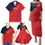 Custom Bailiwick of Jersey Cricket Family Matching Puletasi and Hawaiian Shirt Jer Lions Champion Red Version - Wonder Print Shop