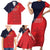 Custom Bailiwick of Jersey Cricket Family Matching Short Sleeve Bodycon Dress and Hawaiian Shirt Jer Lions Champion Red Version - Wonder Print Shop