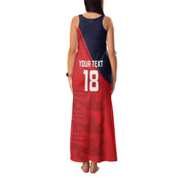 Custom Bailiwick of Jersey Cricket Family Matching Tank Maxi Dress and Hawaiian Shirt Jer Lions Champion Red Version - Wonder Print Shop