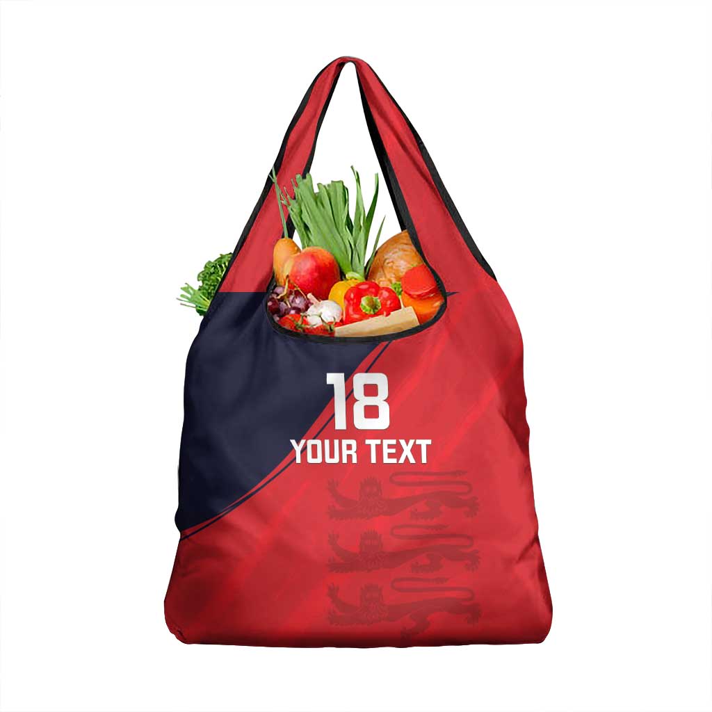 Custom Bailiwick of Jersey Cricket Grocery Bag Jer Lions Champion Red Version - Wonder Print Shop