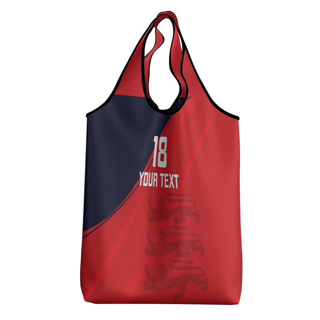 Custom Bailiwick of Jersey Cricket Grocery Bag Jer Lions Champion Red Version - Wonder Print Shop