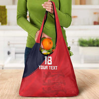 Custom Bailiwick of Jersey Cricket Grocery Bag Jer Lions Champion Red Version - Wonder Print Shop