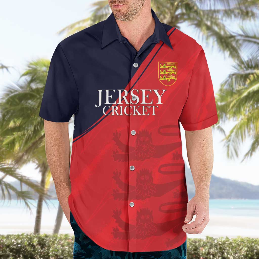 Custom Bailiwick of Jersey Cricket Hawaiian Shirt Jer Lions Champion Red Version - Wonder Print Shop