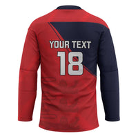 Custom Bailiwick of Jersey Cricket Hockey Jersey Jer Lions Champion Red Version - Wonder Print Shop