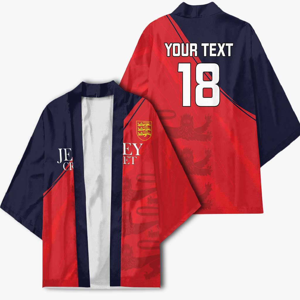 Custom Bailiwick of Jersey Cricket Kimono Jer Lions Champion Red Version - Wonder Print Shop
