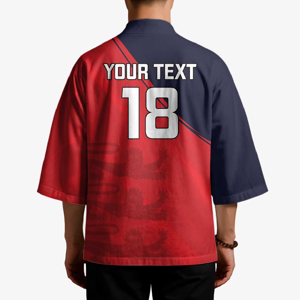Custom Bailiwick of Jersey Cricket Kimono Jer Lions Champion Red Version - Wonder Print Shop
