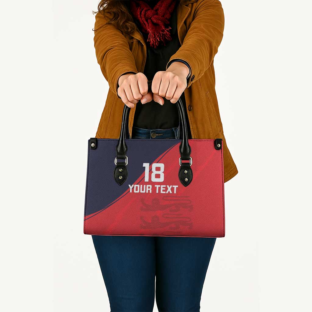 Custom Bailiwick of Jersey Cricket Leather Bag Jer Lions Champion Red Version - Wonder Print Shop