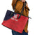 Custom Bailiwick of Jersey Cricket Leather Tote Bag Jer Lions Champion Red Version - Wonder Print Shop