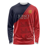 Custom Bailiwick of Jersey Cricket Long Sleeve Shirt Jer Lions Champion Red Version - Wonder Print Shop