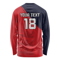 Custom Bailiwick of Jersey Cricket Long Sleeve Shirt Jer Lions Champion Red Version - Wonder Print Shop