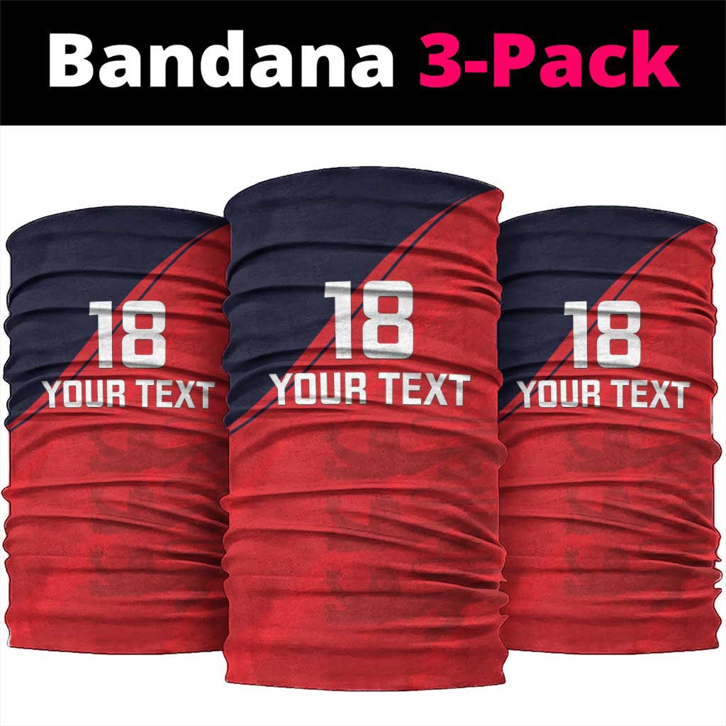 Custom Bailiwick of Jersey Cricket Neck Gaiter Jer Lions Champion Red Version - Wonder Print Shop