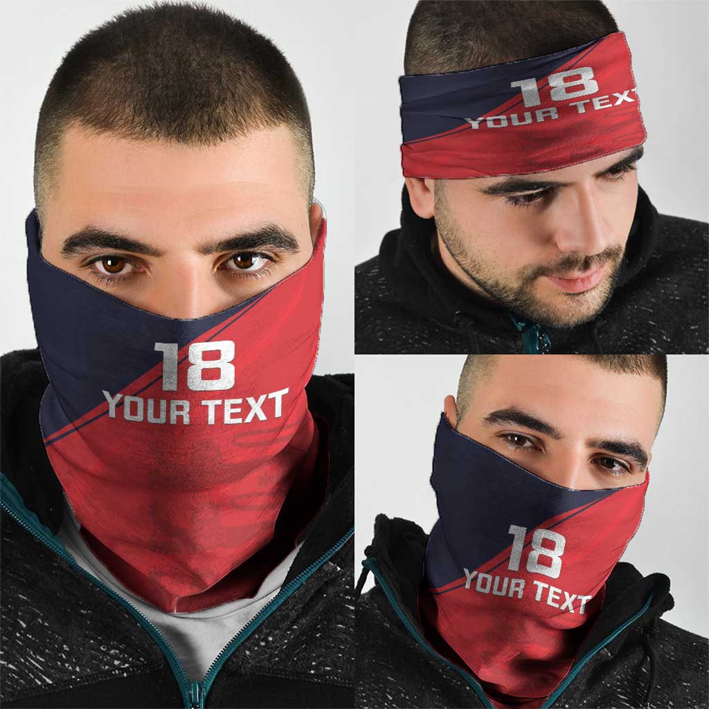 Custom Bailiwick of Jersey Cricket Neck Gaiter Jer Lions Champion Red Version - Wonder Print Shop