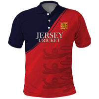 Custom Bailiwick of Jersey Cricket Polo Shirt Jer Lions Champion Red Version - Wonder Print Shop